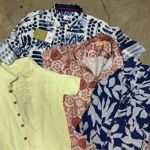 Boys lot size 5 bottom up shirts vacation